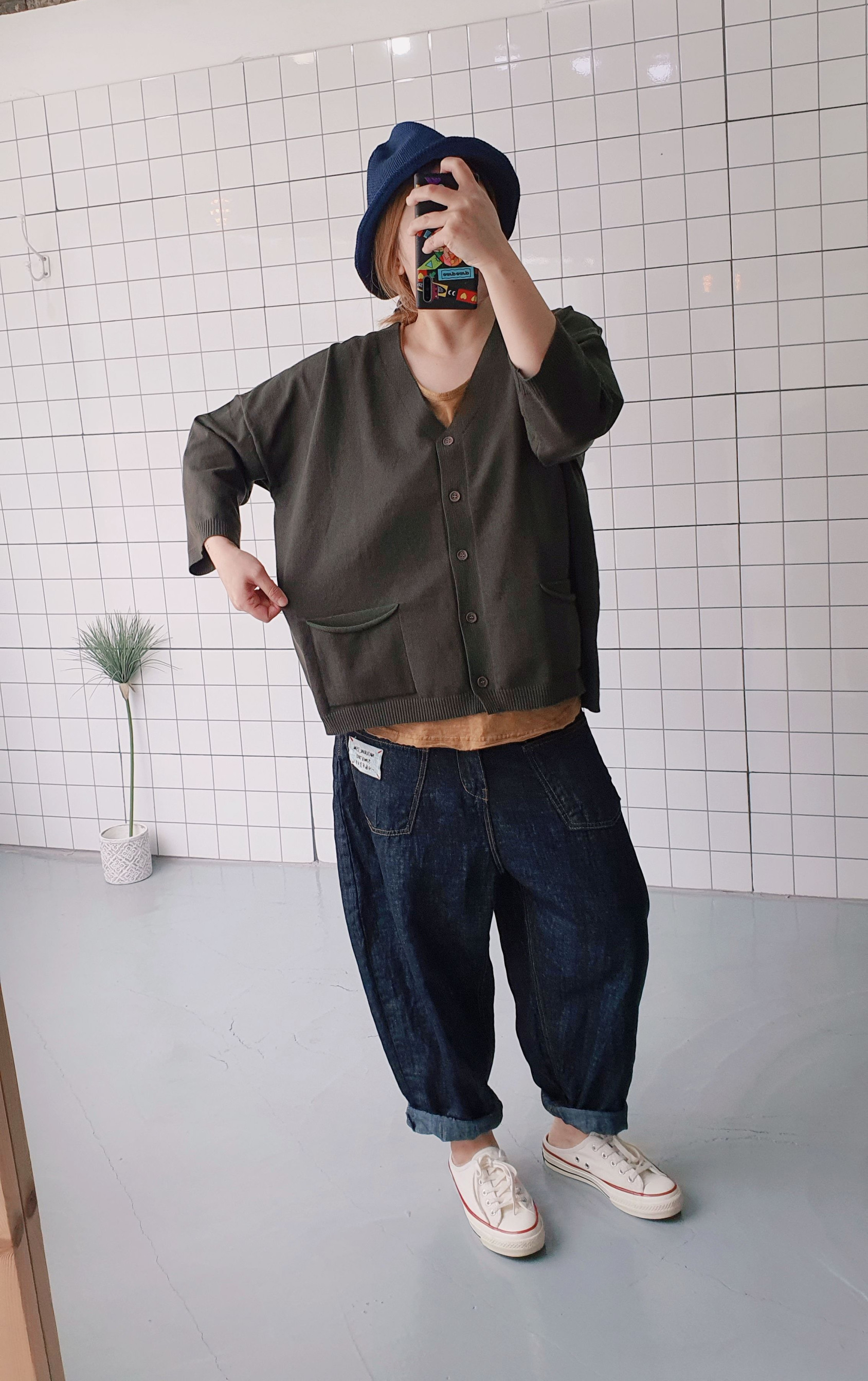 (무배) 베이직한 오버핏 무지 가디건 이미지 6