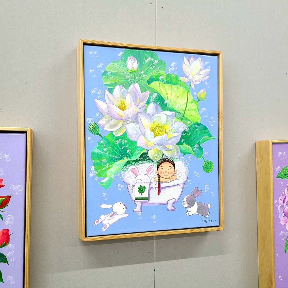 아트앤샵 미술작품 박승희 원작 꽃분이의 힐링꽃(토끼) 현대미술 그림액자 이미지 6
