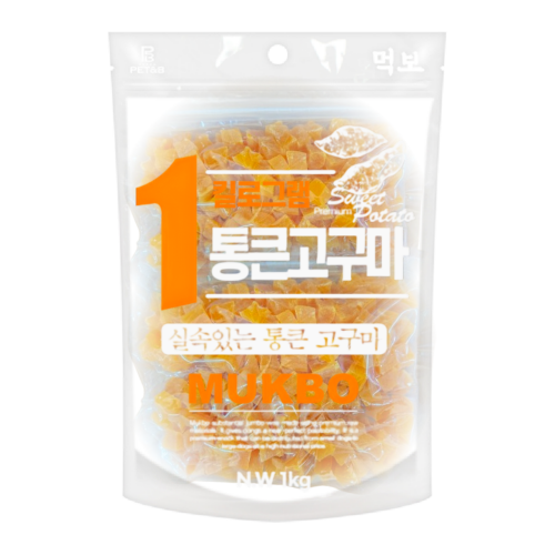 통큰먹보 고구마 1kg  큐브(조각형) 강아지 대용량 간식 맛있는 간식 - 상품 이미지