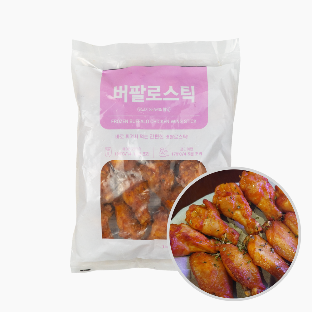 아토 버팔로스틱 치킨 닭날개 매콤 핫윙 핫봉 1kg, 1개 - 상세 이미지 3