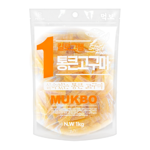 통큰먹보 고구마 1kg  스틱형 강아지 대용량 간식 맛있는 간식 - 상품 이미지