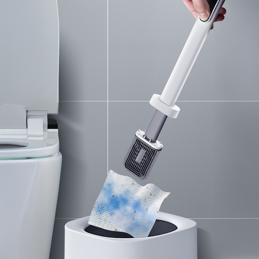 변기청소솔 화장실 원터치 변기솔 (청소포,물티슈 OK)