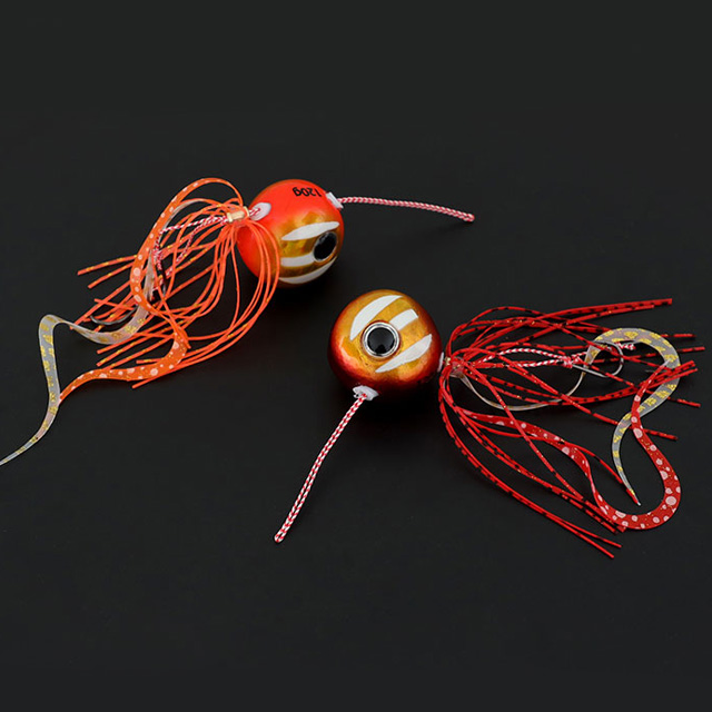 쿠미 참돔 유동식 타이라바 헤드 스커트 세트 레드, 180g - 상세 이미지 3