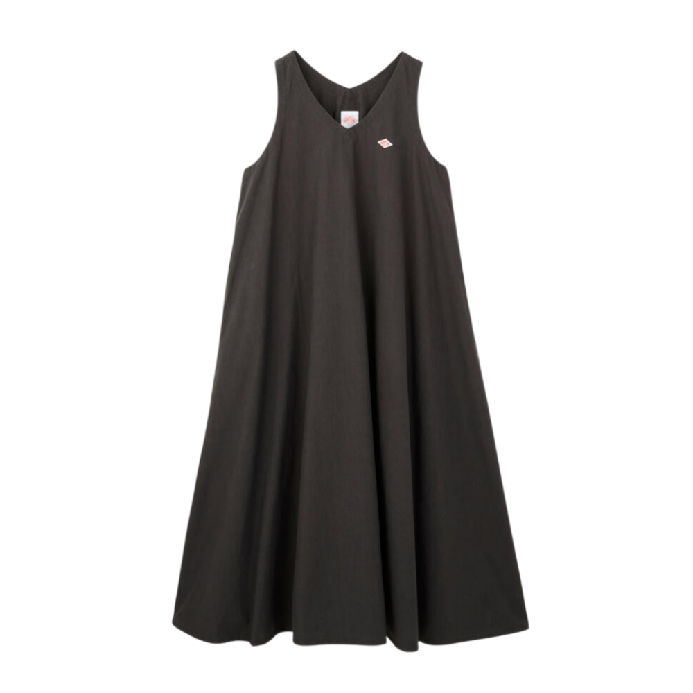 단톤 원피스 하이 카운트 코튼 브이넥 드레스 25SS DNB251L203-0009 여성 캐쥬얼 레이어드 원피스