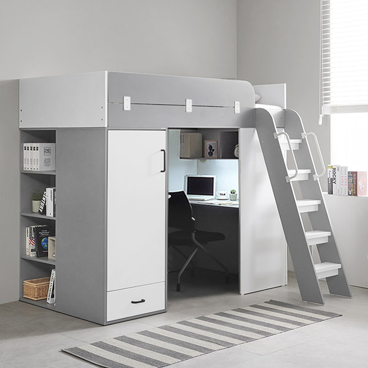 e스마트 하우스 성인 벙커침대 1인 프리미엄 독서실책상 - 상품 이미지