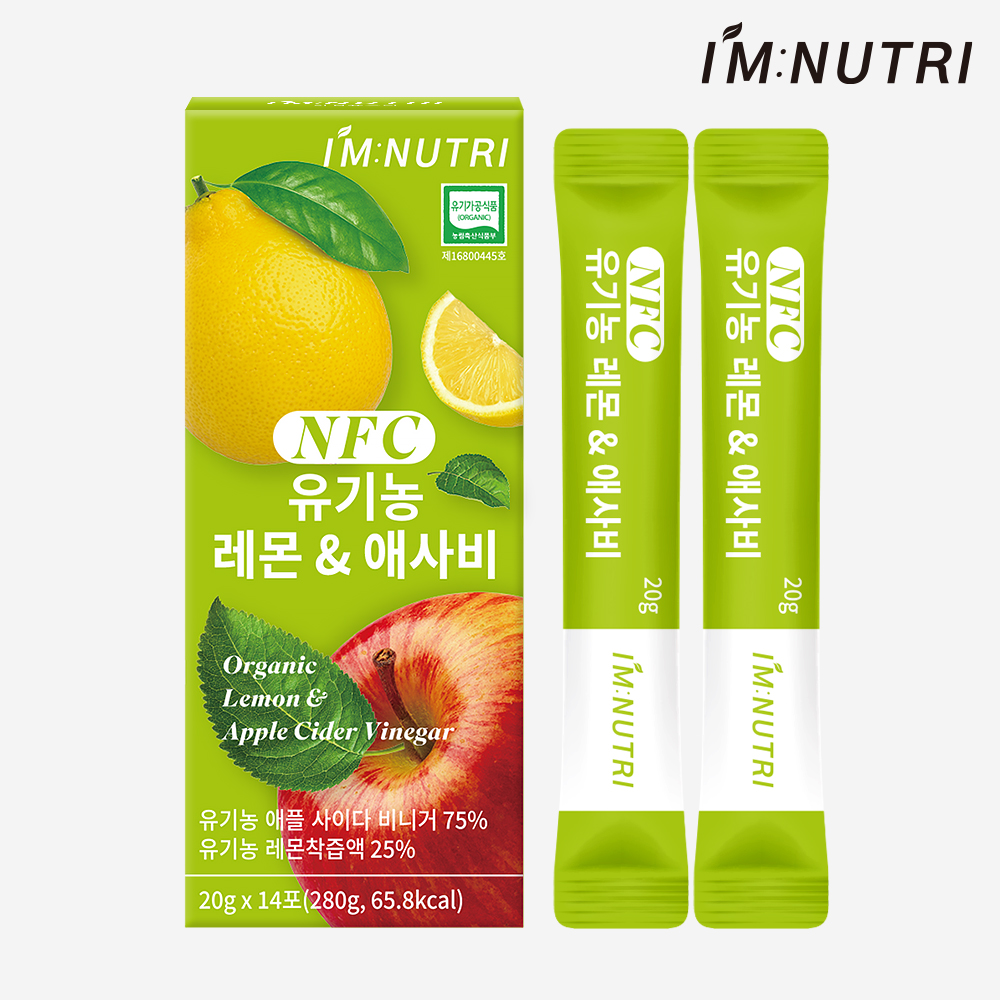 아임뉴트리 스페인산 유기농 레몬 애사비 천연사과식초 280ml, 1개