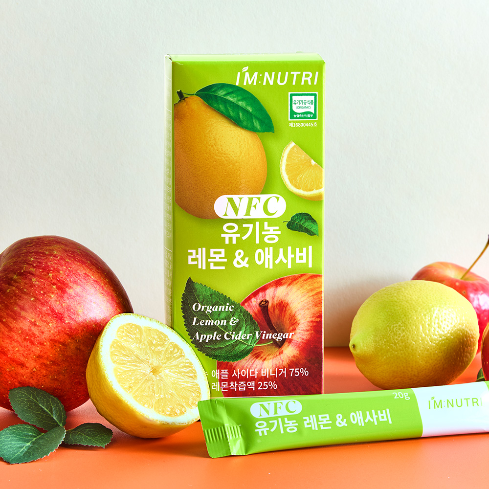 아임뉴트리 스페인산 유기농 레몬 애사비 천연사과식초 280ml, 2개 - 상세 이미지 3