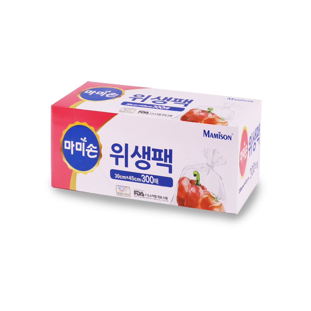 마미손 위생백 크린백 일회용비닐 봉투 봉지 위생팩 30x45 300매 - 상품 이미지