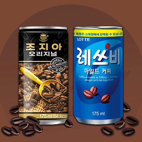 [도매] 캔커피 레쓰비 업소용 조지아 커피 175ml 각10개 20캔세트 캔음료 음료수