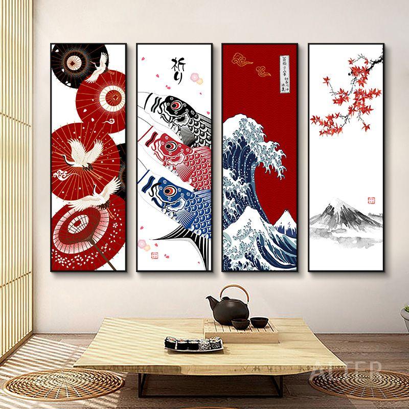 일식집 소품 일식 이자카야 인테리어 액자 장식품 A 30x90cm 골드 프레임 - 상세 이미지 2