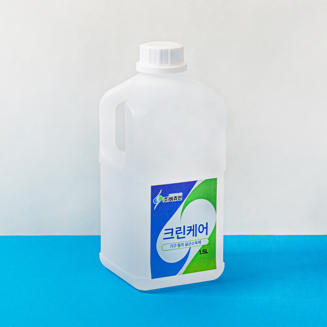 비츄인 크린케어 순수케어 알콜 58.8 주방기구 뿌리는소독제 1.5L, 12개 - 상세 이미지 3