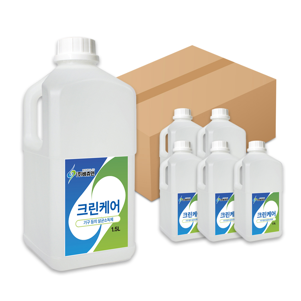 비츄인 크린케어 순수케어 알콜 58.8 주방기구 뿌리는소독제 1.5L, 6개 - 상품 이미지