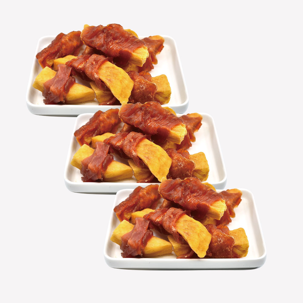 국내제작 치고말이 강아지 수제 간식 치킨과 고구마로 만든 반려견간식 닭가슴살, 90g, 3개 - 상품 이미지