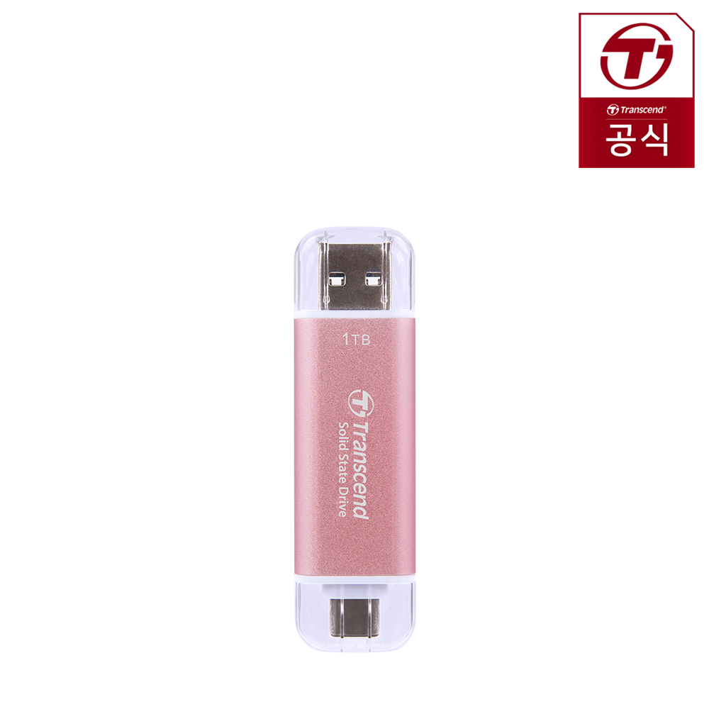 트랜센드 ESD310 초소형 외장SSD 1TB, 핑크