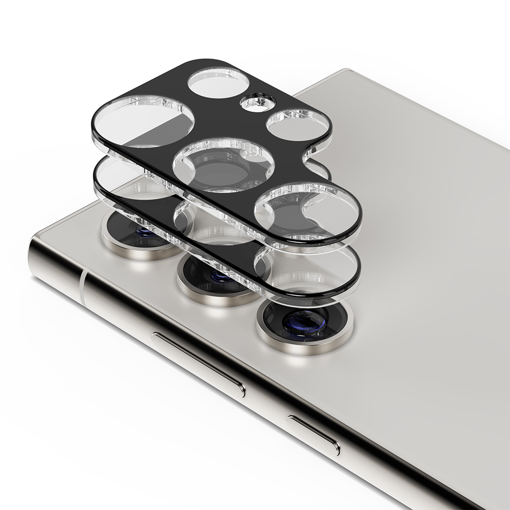 아이엠듀 카메라 보호 필름 풀커버 강화유리 빛번짐 방지 블랙 갤럭시S24 울트라, 2매입