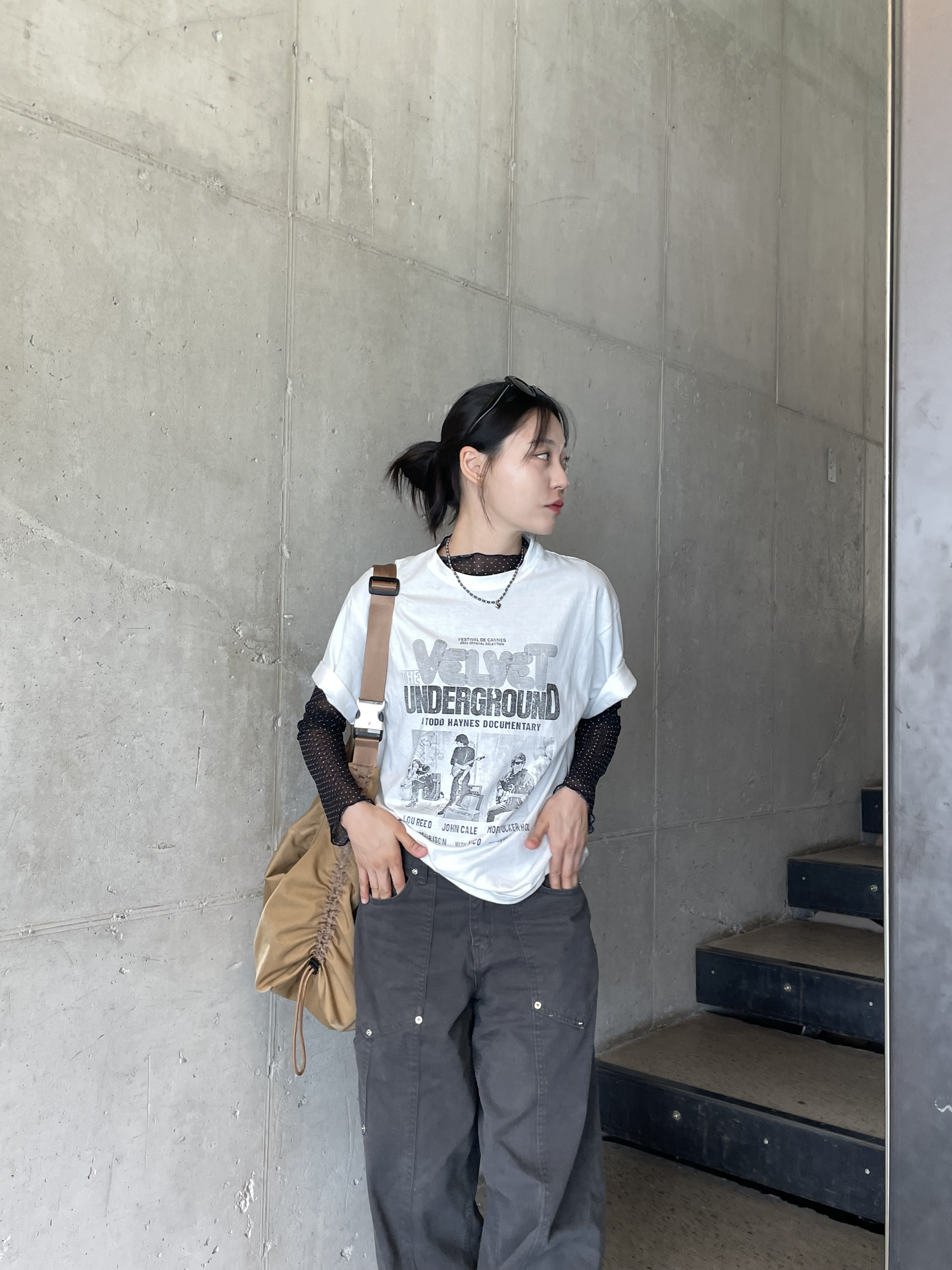 하트 실버 앤 블루실버 볼 초커 비즈 목걸이 - 상세 이미지 4