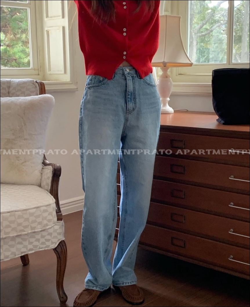 [stunning] 스터닝 빈티지 연청 데님 팬츠 일자 청바지 (1color) 상세 이미지 2