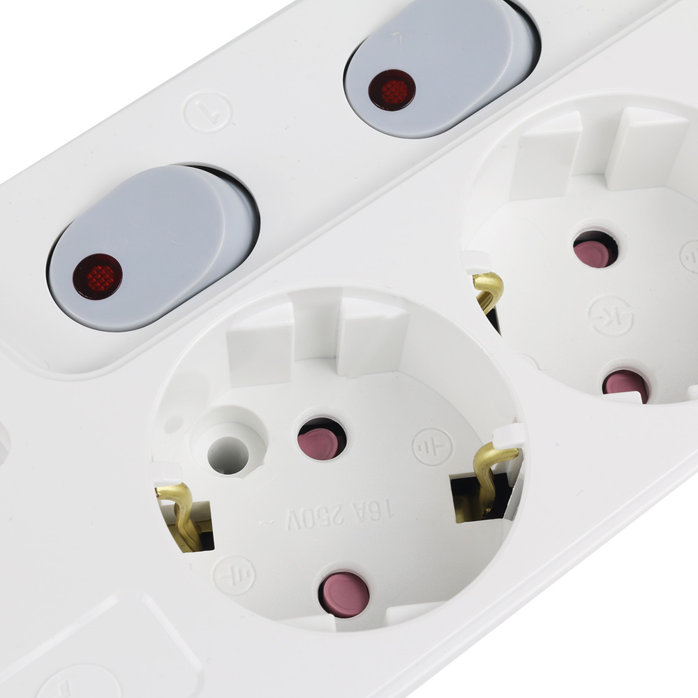 아남 납작플러그 국산 멀티탭 개별 3구 1.5M 전기 스위치 멀티콘센트