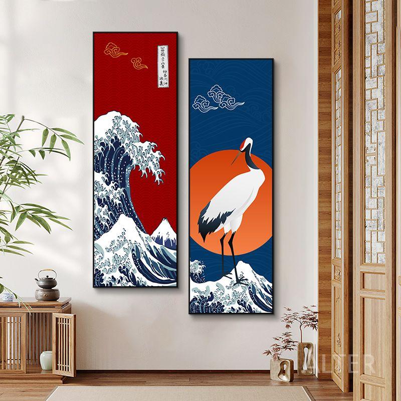 일식집 소품 일식 이자카야 인테리어 액자 장식품 A 30x90cm 골드 프레임 - 상세 이미지 3