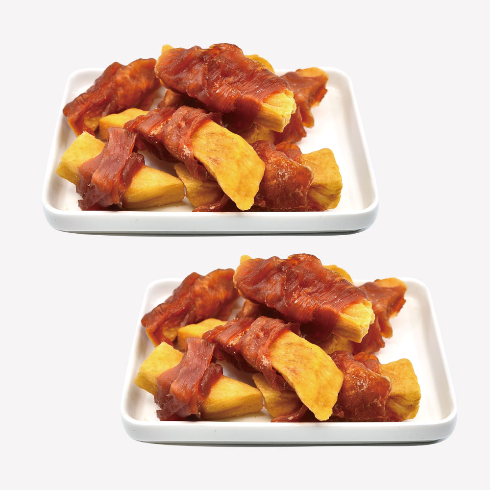 국내제작 치고말이 강아지 수제 간식 치킨과 고구마로 만든 반려견간식 닭가슴살, 90g, 2개 - 상품 이미지