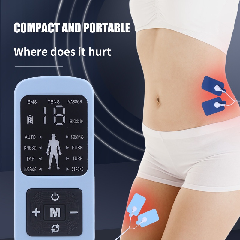 메리디안 EMS 디지털 경락 마사지기 듀얼 마사지기 다용도 펄스마사지 - 메인 이미지