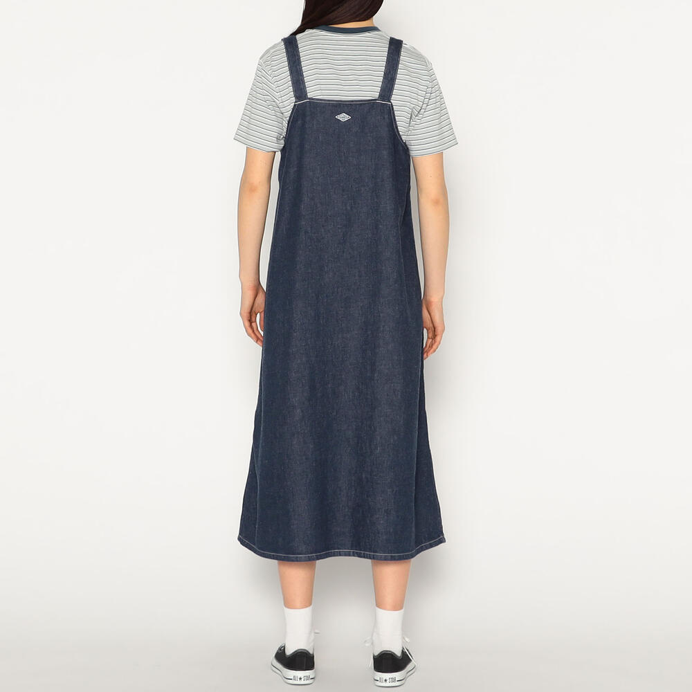 단톤 원피스 DENIM OVERALLS SKIRT 25SS DNB251L202-0003 여성 캐쥬얼 멜빵 치마 - 상세 이미지 4