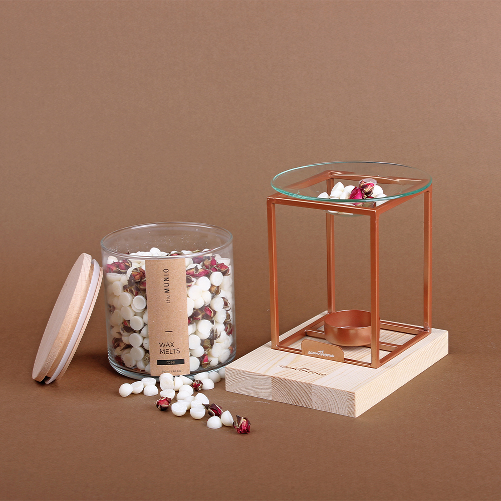 무니오 캔들 소이왁스 멜츠 270g + 워머 세트