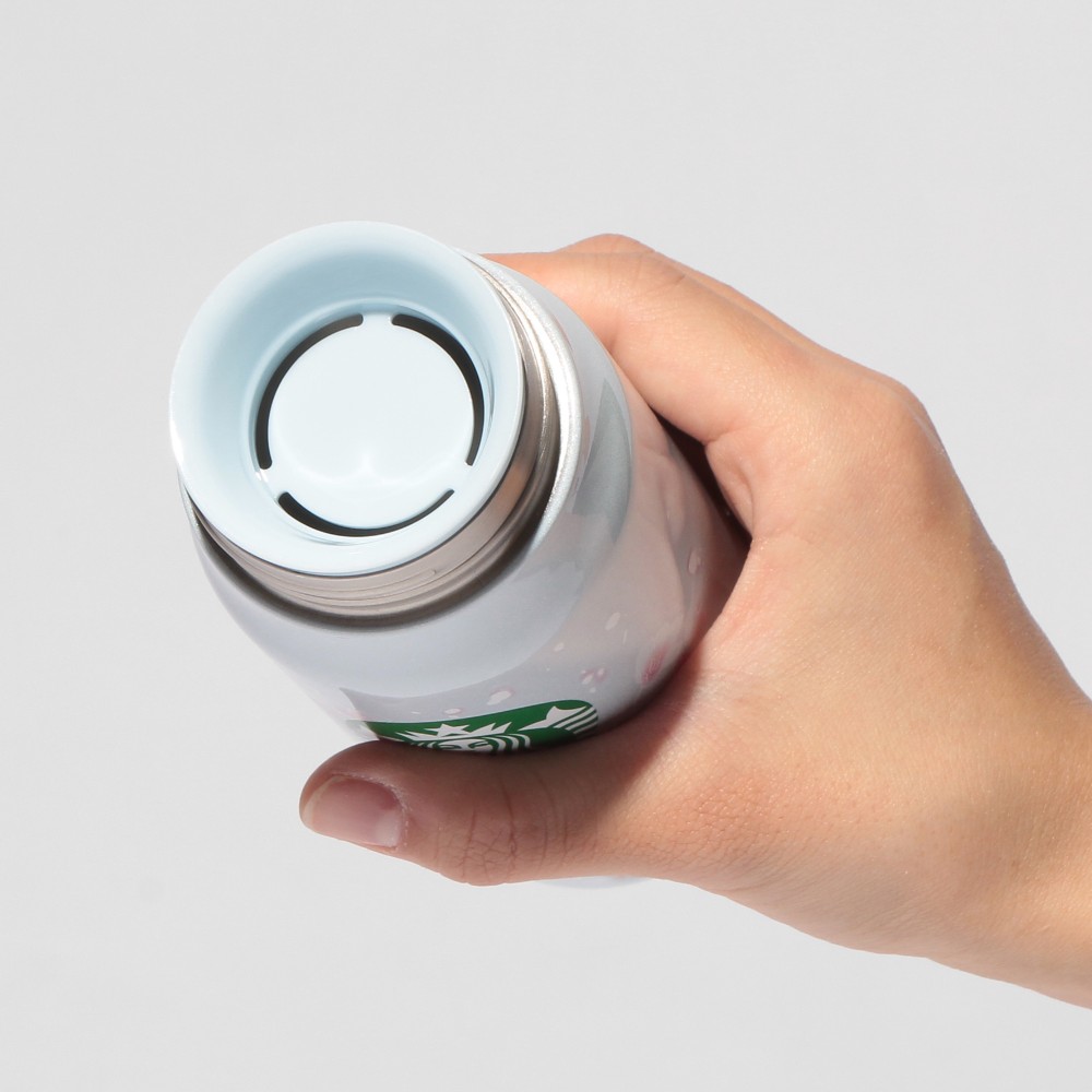 일본 스타벅스 2025 벚꽃 한정 스테인레스 스틸 병 페일 블루 355ml - 상세 이미지 4