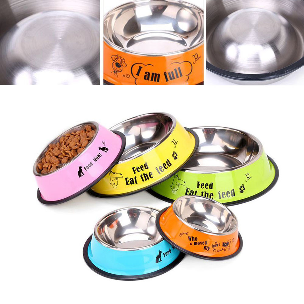 스텐 애견 밥그릇 반려동물 미끄럼방지 위생 개밥 식기