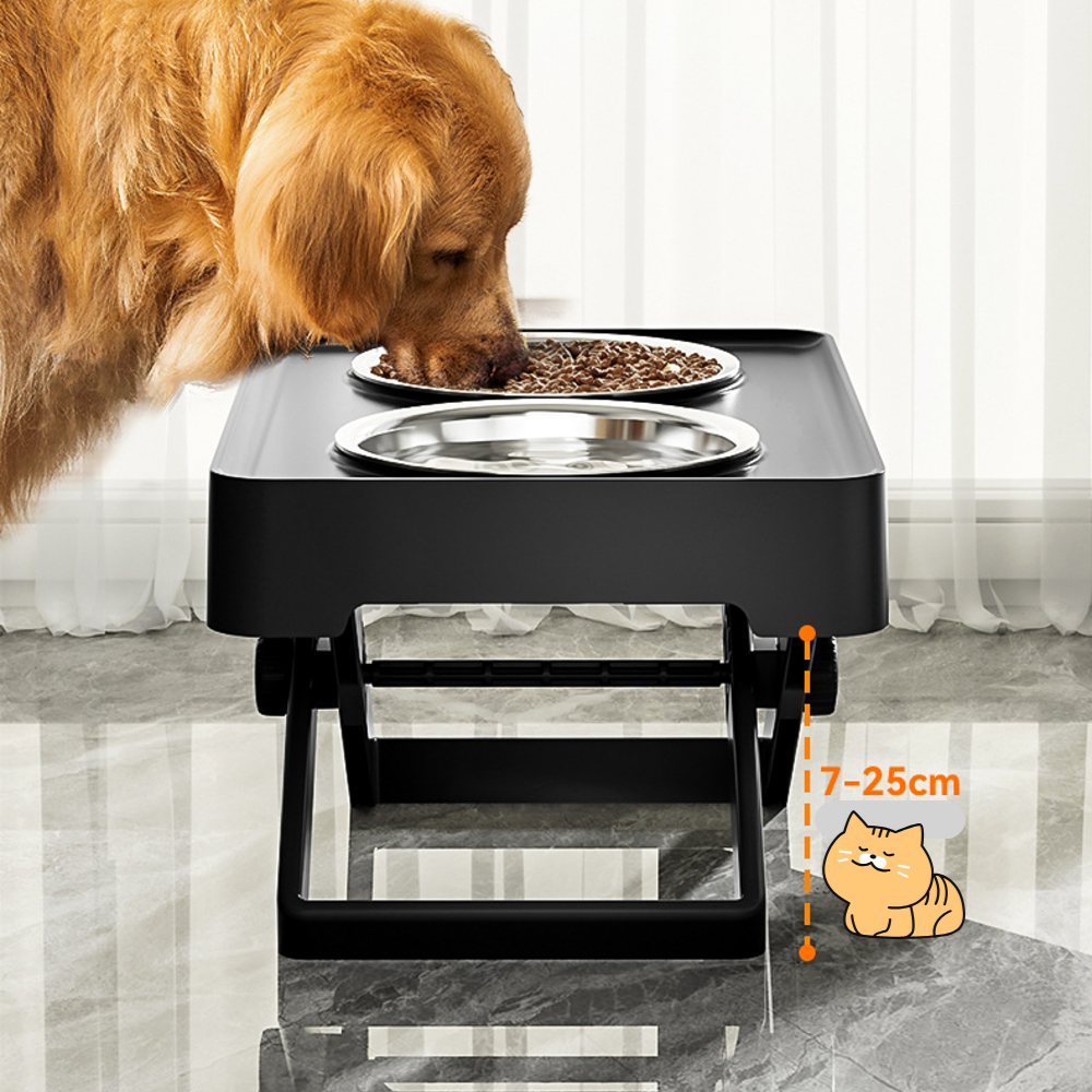 퍼플펫 강아지 밥그릇 대형견 물그릇 중형견 애견 식기 고양이 식탁 높이조절