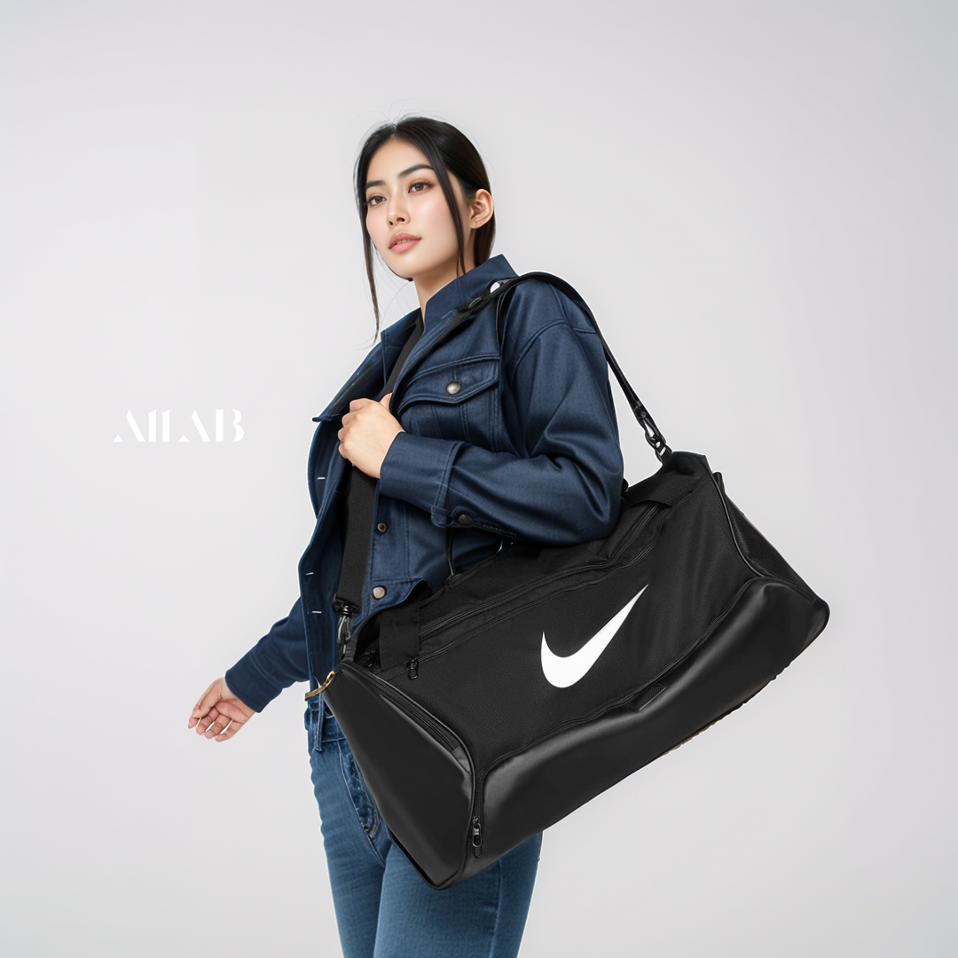 [오늘출발] 나이키 더플백 운동 헬스 스포츠 축구 가방 팀 장비 더블백 운동 망치가방 M, 블랙