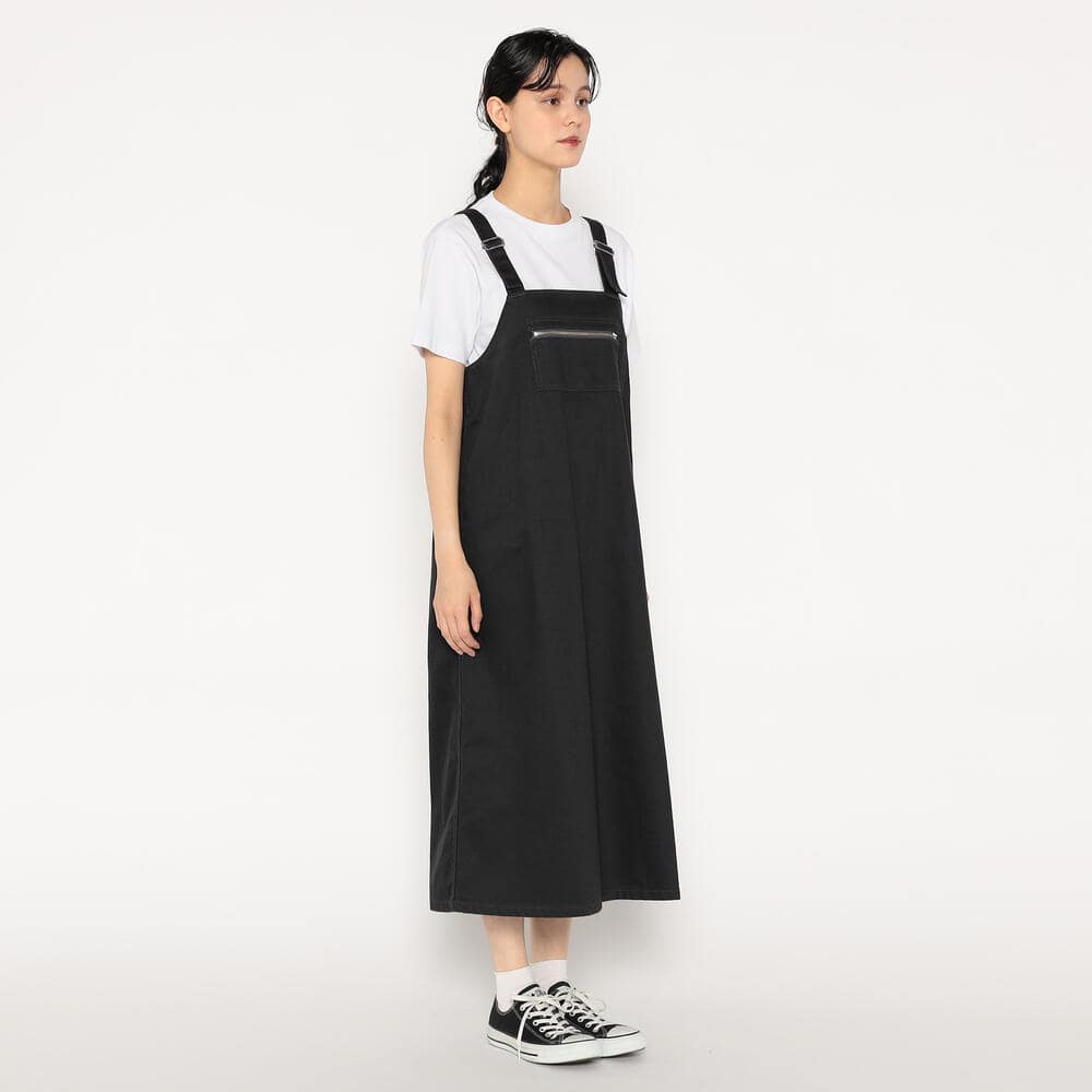단톤 원피스 COTTON DRILL OVERALLS SKIRT 25SS DNB251L202-0002 여성 캐쥬얼 멜빵 치마 - 상세 이미지 3