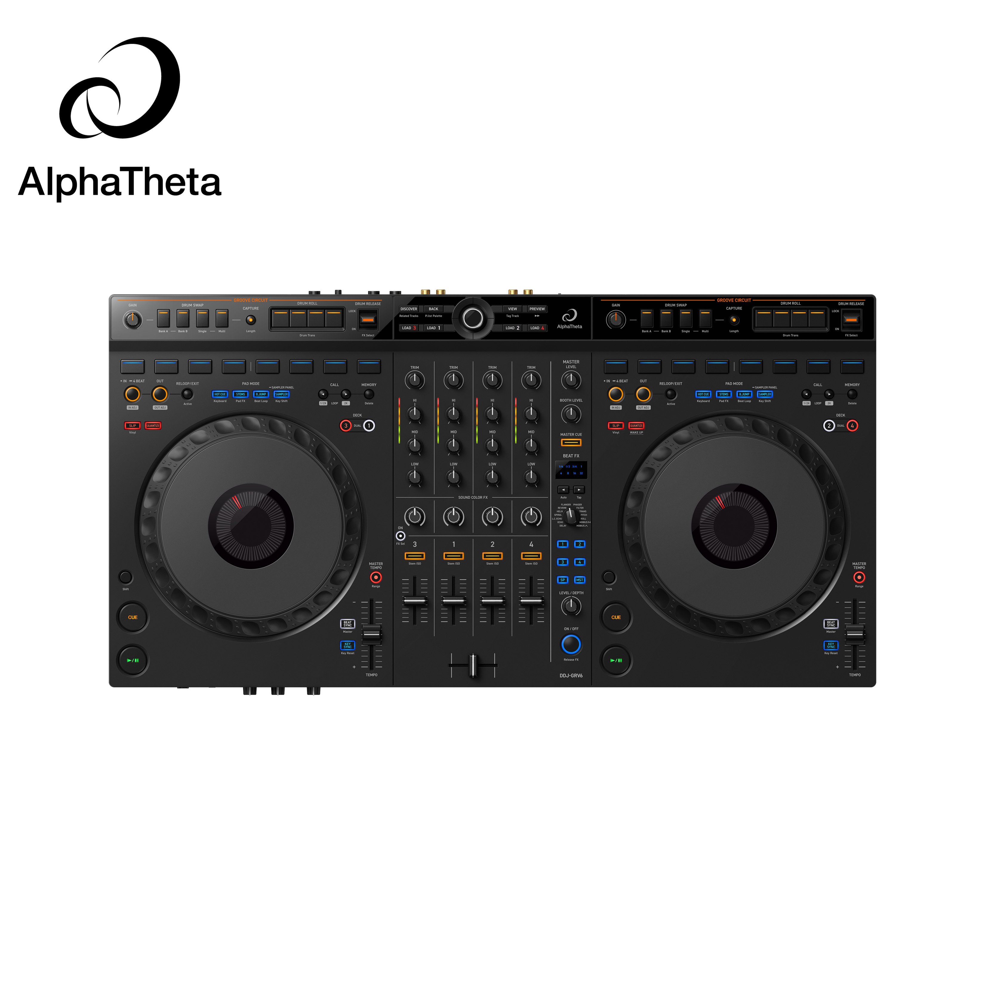 Pioneer AlphaTheta DDJ-GRV6 파이오니아 4채널 디제이 컨트롤러 - 상품 이미지