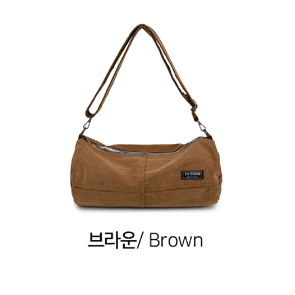 캔버스 원통형 보스턴백 운동 헬스 여행 중저가 저렴한 실용적인 보스톤가방 - 상세 이미지 4