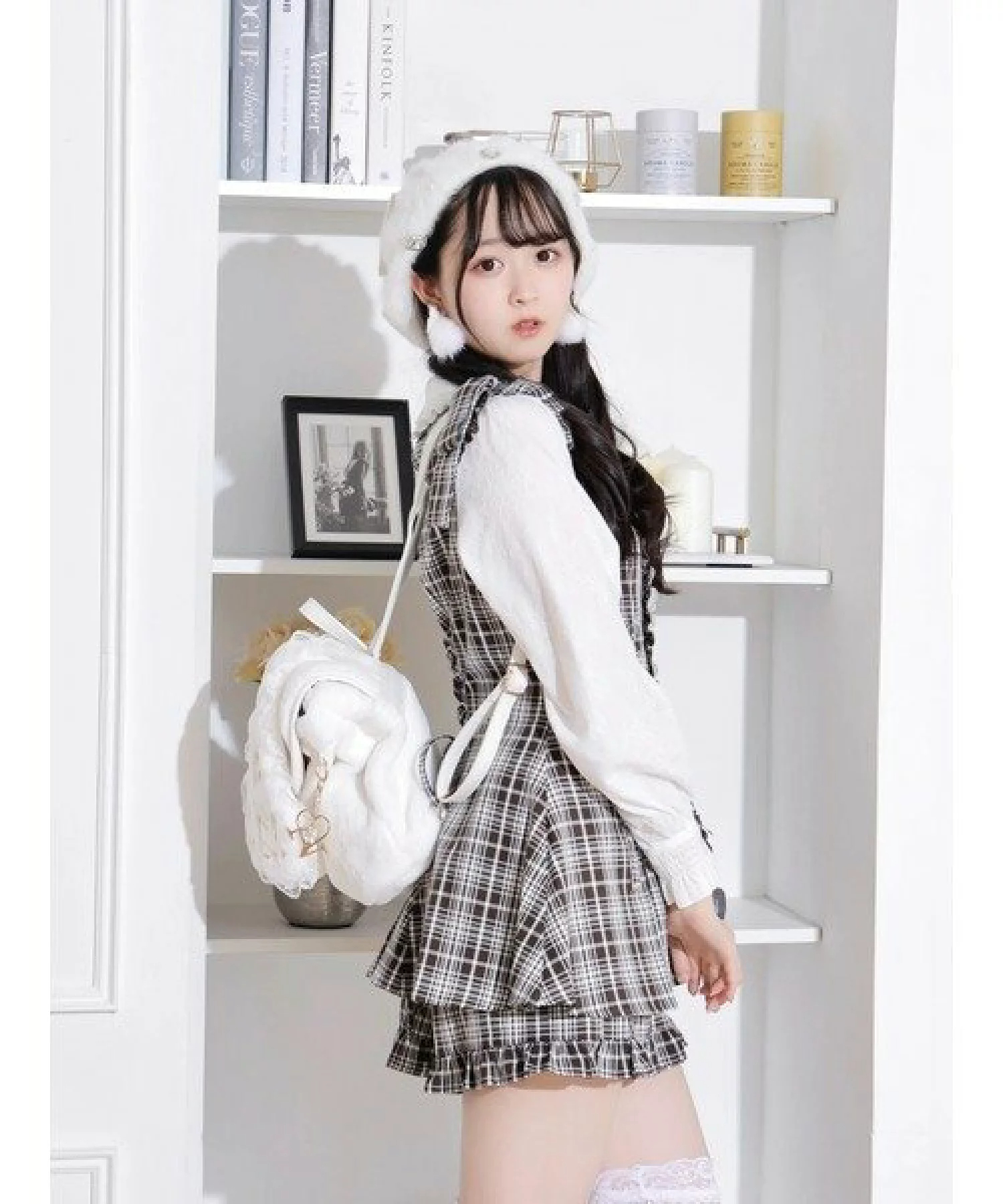 노에미 NOEMIE 토끼 귀 레이스업 퍼 여성 백팩 토트백 가방 3컬러 - 상세 이미지 3