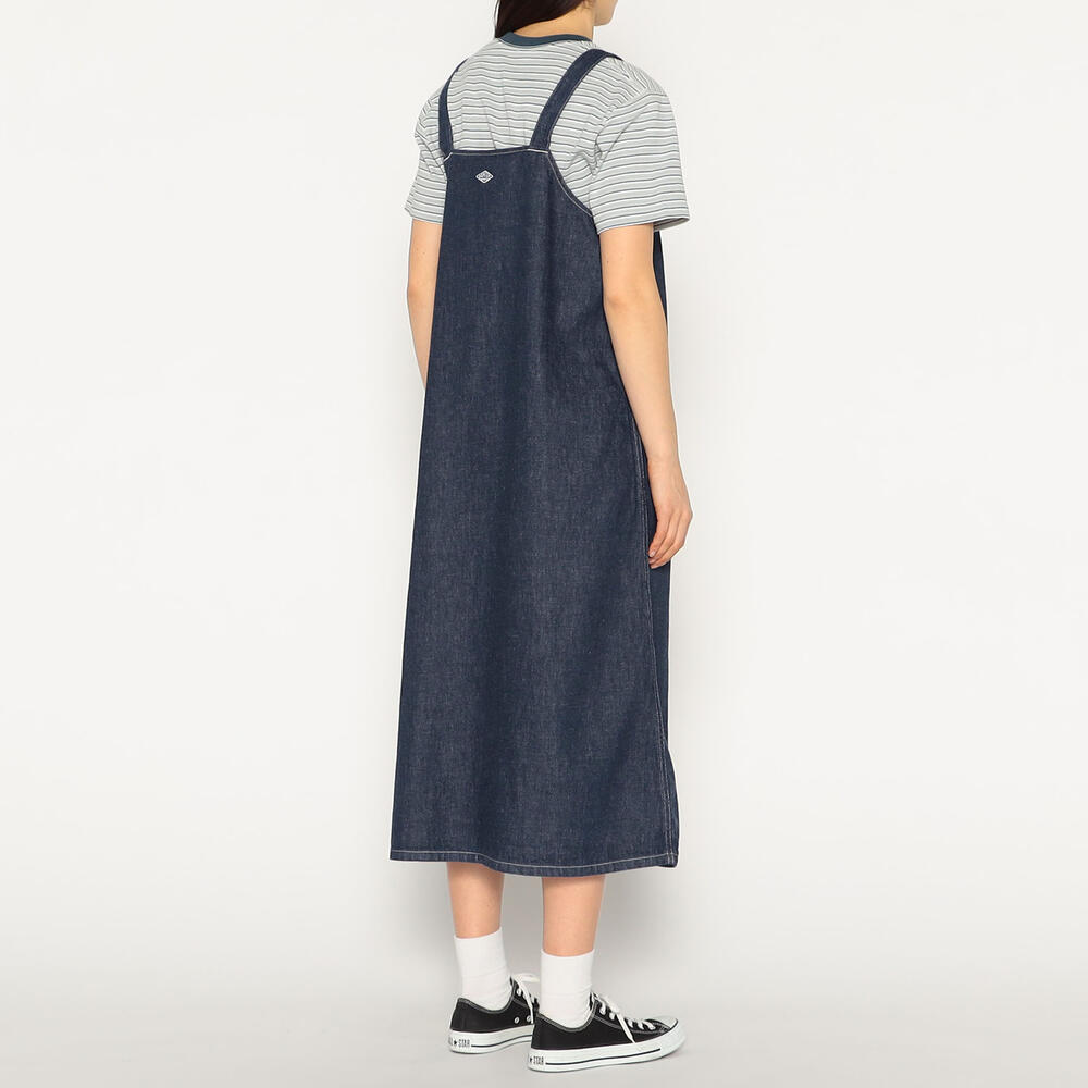 단톤 원피스 DENIM OVERALLS SKIRT 25SS DNB251L202-0003 여성 캐쥬얼 멜빵 치마 - 상세 이미지 3