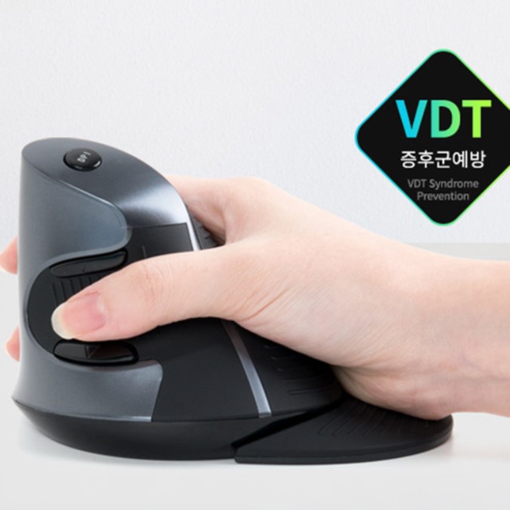 버티컬 마우스 가로휠 무선 블루투스 손목보호 저소음 손목터널증후군 - 상세 이미지 2