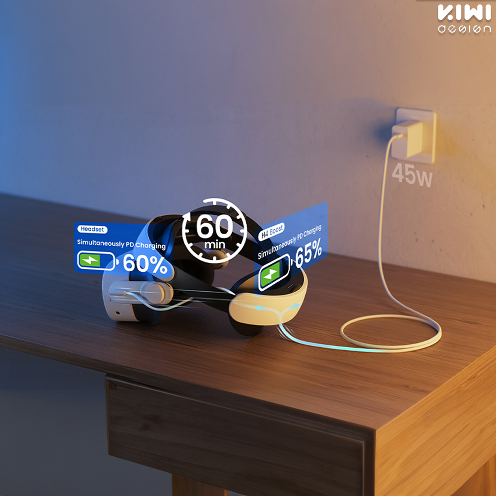 메타퀘스트3 스트랩 3S호환 키위 H4부스트 배터리 헤일로 헤드스트랩 악세사리 - 상세 이미지 5