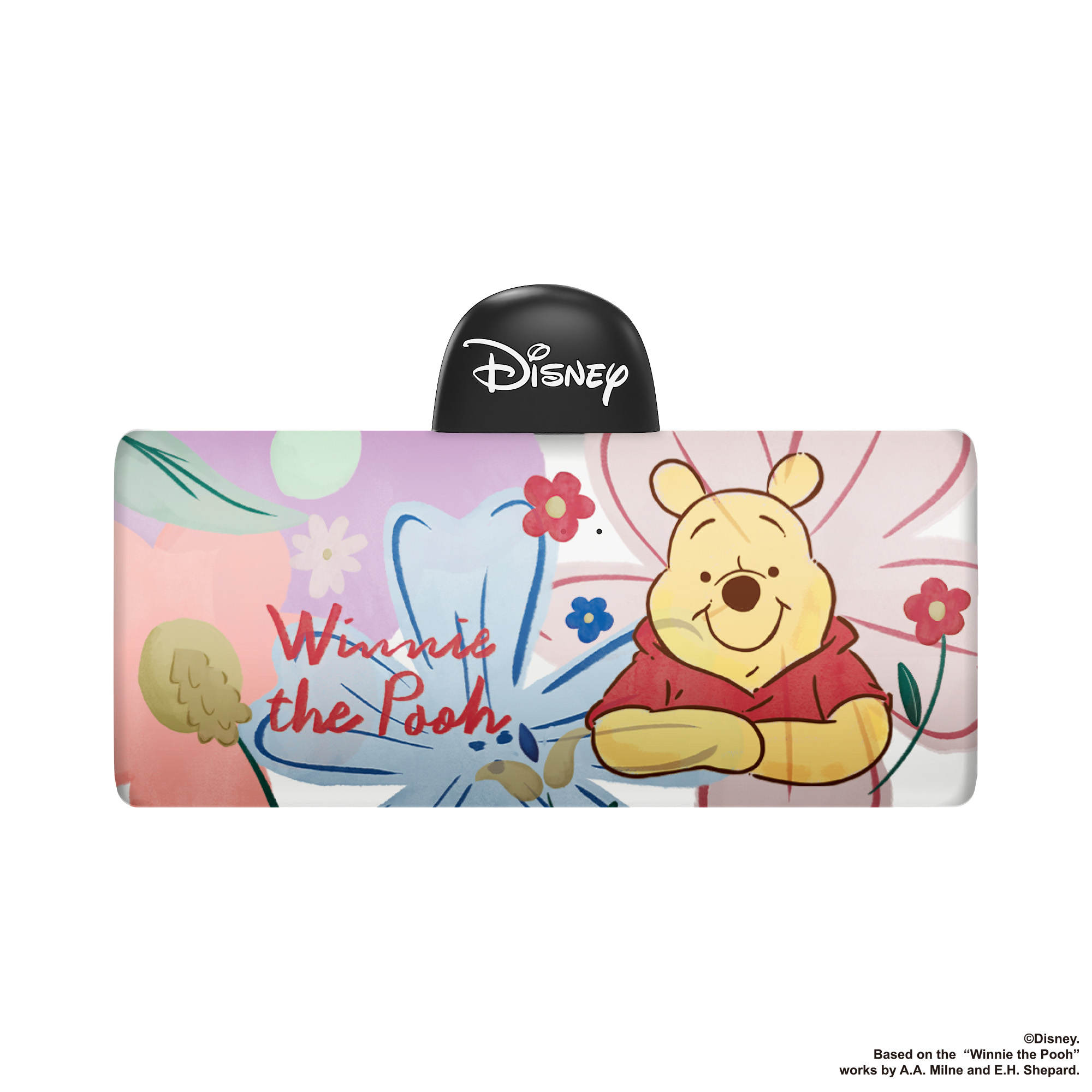 도킹 보조배터리 일체형 5000mAh C타입 8핀 5000mAh 디즈니 푸우 레드 블라썸 - 상세 이미지 2