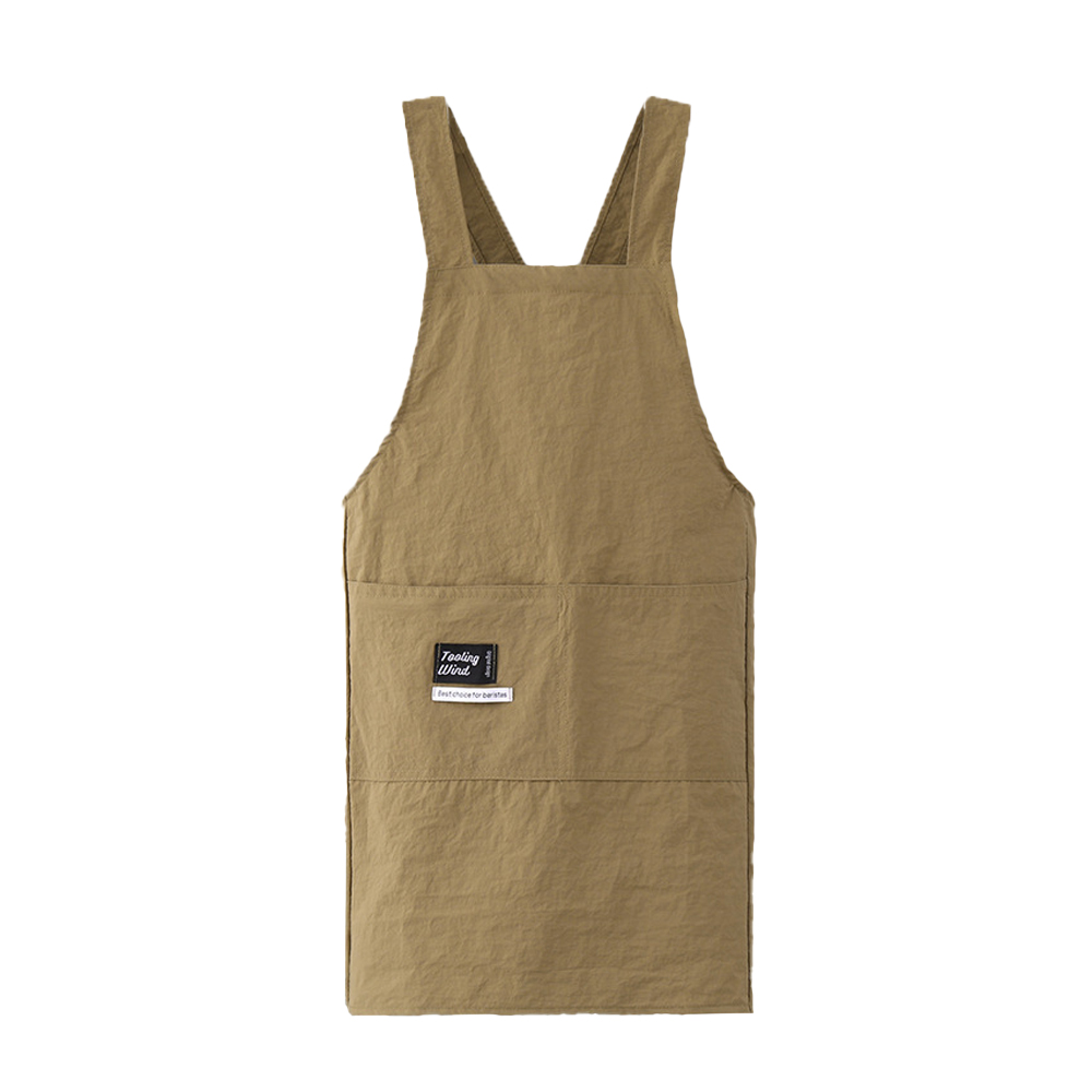 레바나 바스락 무지 원피스형 앞치마 주방 카페 방수 앞치마