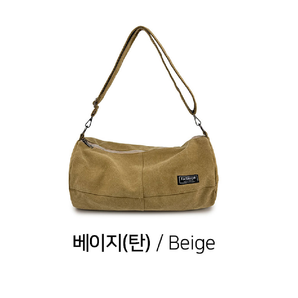 캔버스 원통형 보스턴백 운동 헬스 여행 중저가 저렴한 실용적인 보스톤가방 - 상세 이미지 5