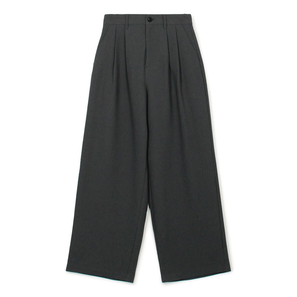 단톤 바지 MELANGE TWILL 2TUCK WIDE PANTS 25SS DNB251L201-0011 여성 슬렉스 기본 팬츠 - 상세 이미지 2