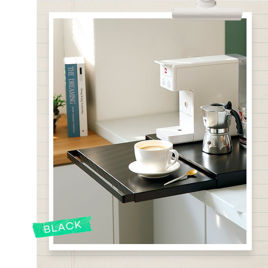 철제 슬라이딩 전자레인지 주방 선반 언더 전자렌지 밥솥 정리대