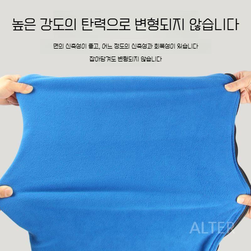 담요 면 양털 사계절 캠핑 계절 사무실 양면 벨벳 710g 아미 그린 - 상세 이미지 3