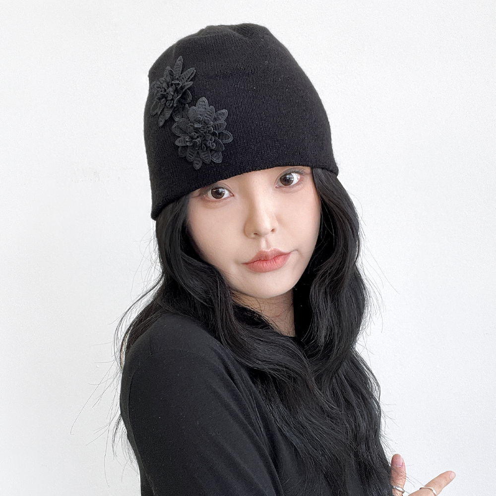 로지 꽃 플라워 뜨개 여성 봄 여름 니트 숏비니