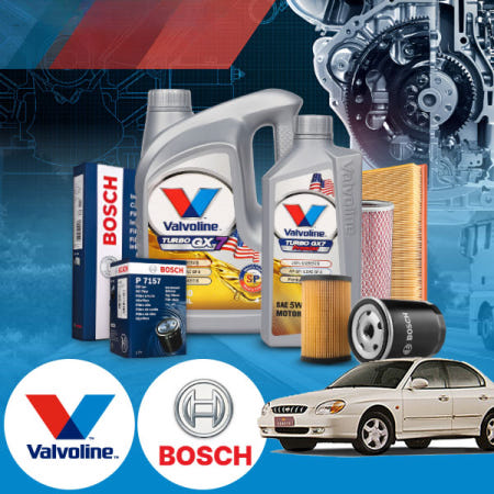 [자체제작]카샤 쏘나타(EF) 1.8/2.0(베타) 가솔린 발보린 터보 GX7 5W30 엔진오일필터세트 4L iter