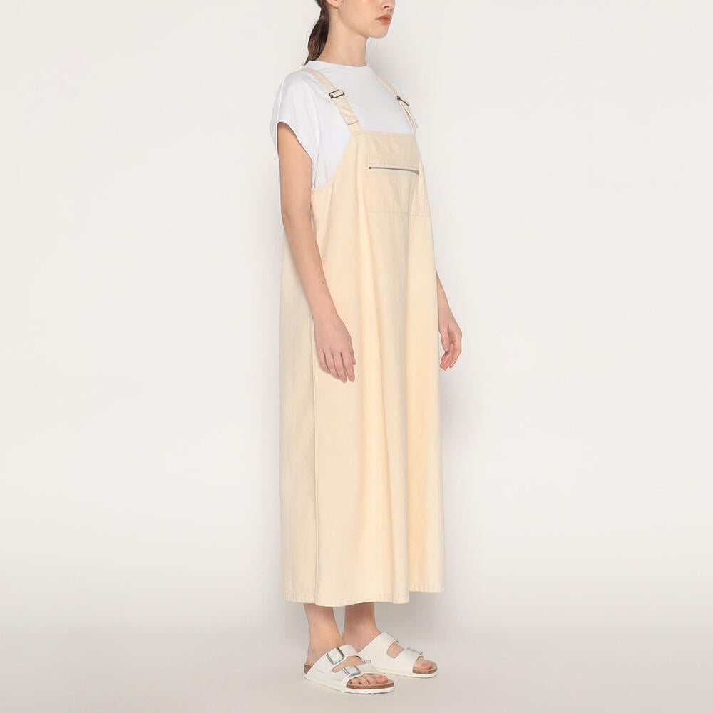 단톤 원피스 COTTON DRILL OVERALLS SKIRT 25SS DNB251L202-0001 여성 캐쥬얼 멜빵 치마 - 상세 이미지 3