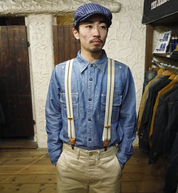 ORGUEIL 서스펜더 멜빵 OR-7331 베이지 그레이 블루 3컬러 - 메인 이미지