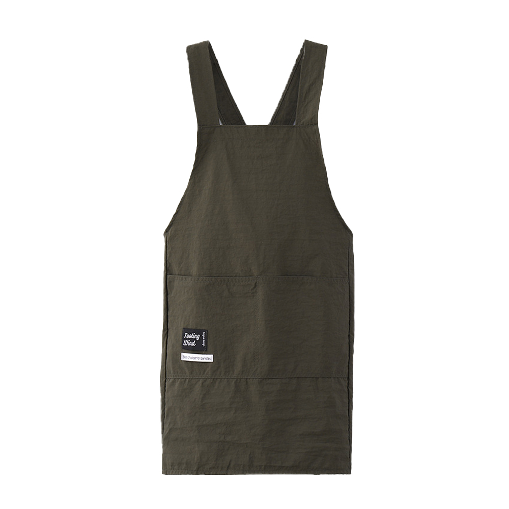 레바나 바스락 무지 원피스형 앞치마 주방 카페 방수 앞치마