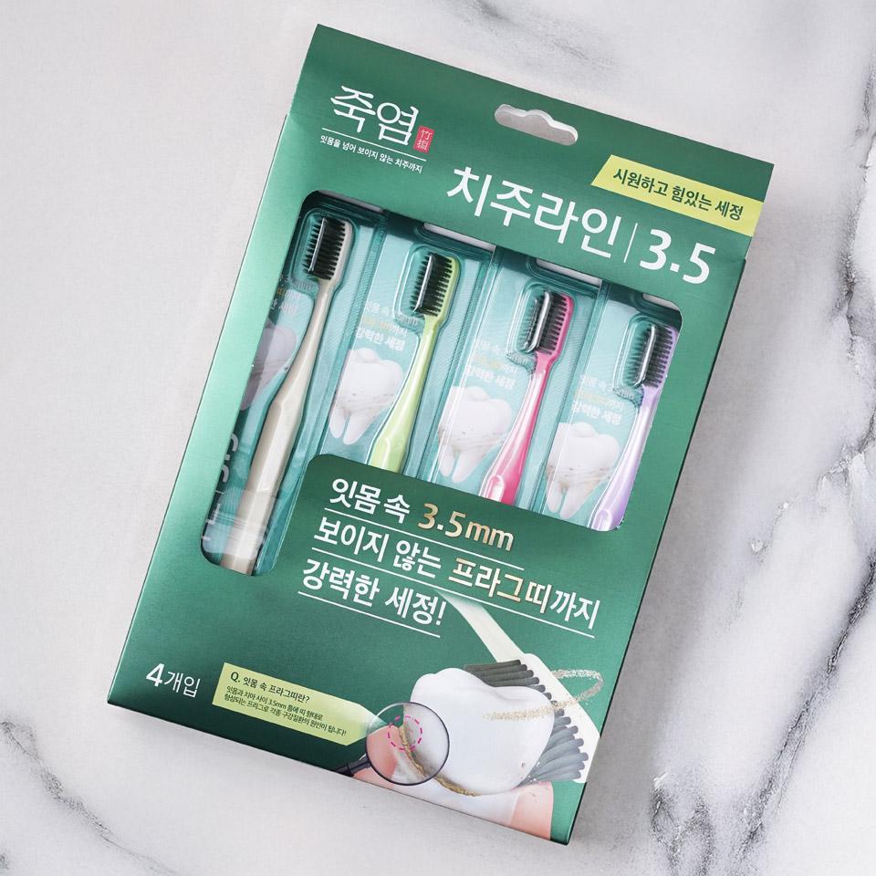 메가마트 죽염 치주라인 3.5 칫솔 시원한 4입 4입 - 상세 이미지 2